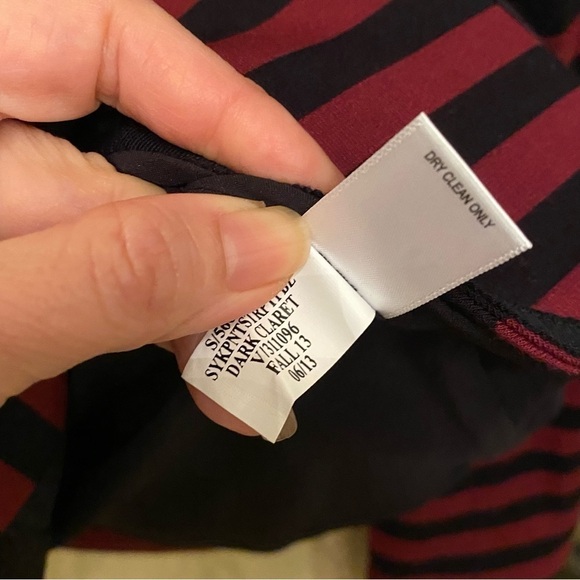 BANANA REPUBLIC Women Burgundy & Black Striped Blazer Jacket Size 0 - Picture 9 of 9